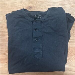 Homespun Knitwear Men's Black Casual Long Sleeve T Shirt